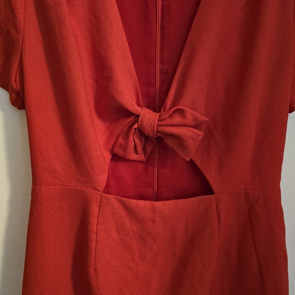 Urban Outfitters Kimi Blue Tie Knot Cut Out Red Mini Dress - Brand NEW - Picture 4 of 9